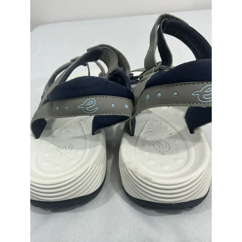 Men’s E Brand Senoise 3 Size 9.5 W Taupe Navy Strappy Waterproof Sandals NWOT